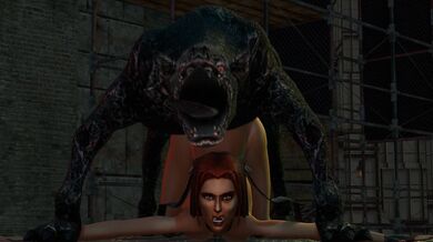 Rayne's Forced Repeat Encounter with the Huge Undead Dog Demon