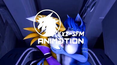 Tribadism Triple Threat: Keidragons' Renamon, Krystal & Bladewolf Animated Orgy
