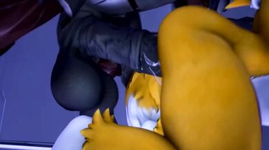 Tribadism Triple Threat: Keidragons' Renamon, Krystal & Bladewolf Animated Orgy