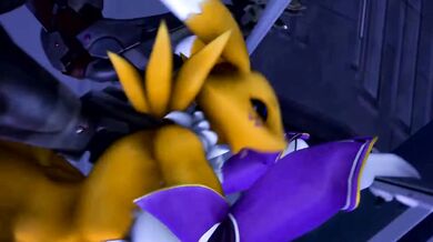 Tribadism Triple Threat: Keidragons' Renamon, Krystal & Bladewolf Animated Orgy