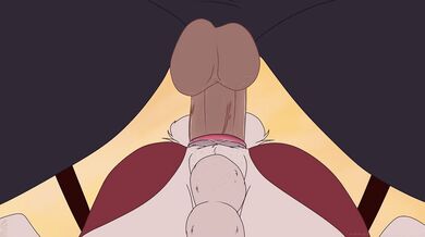 Doggy-style with a large, throbbing member