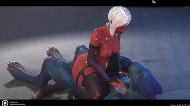 Ravaged by the Lustful Lizardman: A Red Hot Anal Encounter with a Fat Bottomed Slut