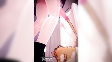 Huge shemale Kikyo with an insatiable urge to piss