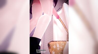 Huge shemale Kikyo with an insatiable urge to piss