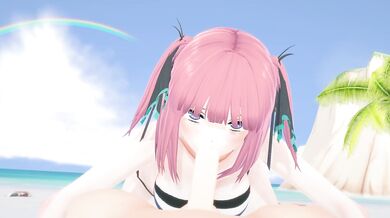 One-on-One Beach Blowjob POV