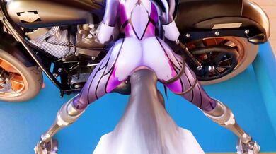 Satisfying Widow and D.Va Orgy with Sounds of Pleasure