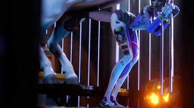 Satisfying Widow and D.Va Orgy with Sounds of Pleasure