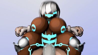 Pussy-fucking robot takes on horny human slut
