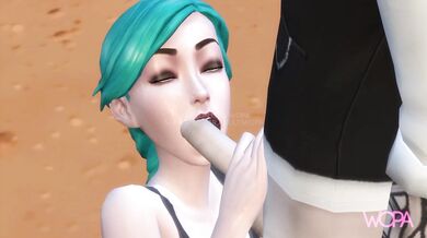 Midas: The Ultimate Battle between Fortnite and League of Legends as Jinx Sucks Your Dick