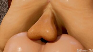 Intoxicated by his own seed, he explodes deep within his lovers tight hole