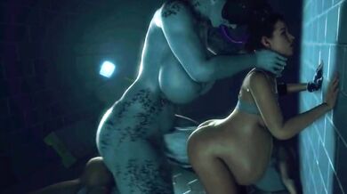 Jill Valentine's Tyrant Ass Destroyed by Futanari Invader