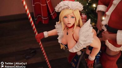 Sexy Santa Claus Makes His Elf Feel Special on Christmas Eve