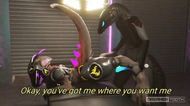 Protogen dreamer's small twat ravaged twice by sinful synth [dreamertooth]