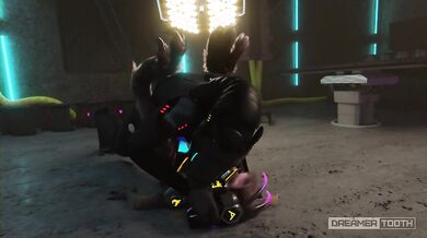 Protogen dreamer's small twat ravaged twice by sinful synth [dreamertooth]