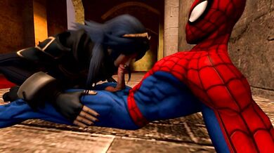 Spider-Man's Cum Sliding Down Lucina's Tight Ass