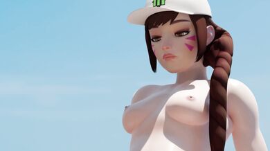 Sweltering Lust: D.Va's Shoreline Debauchery [Nuttycravat]