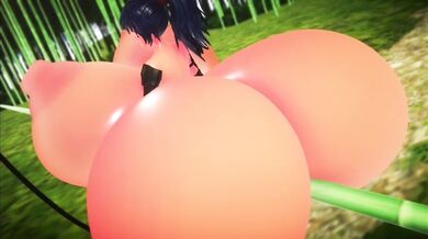 Manyuu Chifusa's Hourglass Expansion with Helium Masturbation