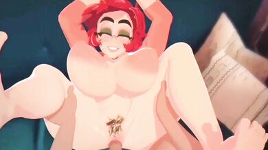Fucking a Sexy Redheaded Slut with Big Boobs to the Beat of an Upbeat Song