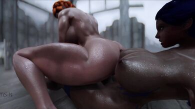 Luscious Lass and Her Juicy Ass Take on the Large Futanari Schlong