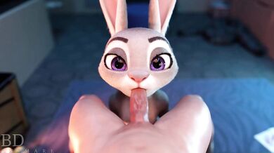 MILF Judy Hopps Gives Blowjob in BDAnimare's First-Person POV Porn Cartoon!