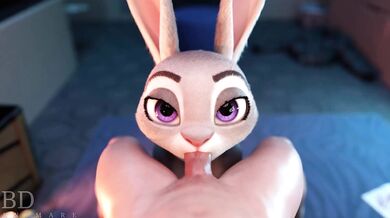 MILF Judy Hopps Gives Blowjob in BDAnimare's First-Person POV Porn Cartoon!