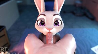 MILF Judy Hopps Gives Blowjob in BDAnimare's First-Person POV Porn Cartoon!