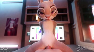 Judy Hopps takes on a human cowboy in a steamy POV sex scene by BDAnimare