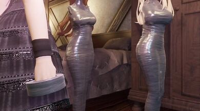 Bound and Gagged Zeta and Beatrix Get Mummified in Hentai Porn Action!