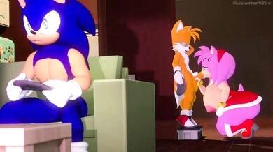 Sonic's Semen Splattered All Over Your Face! Who's the Winner Now?