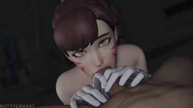 D.Va's Throbbing Tongue in Action [NaughtyCravat]