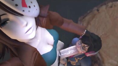 Jason takes on DVa with a deep throat blowjob