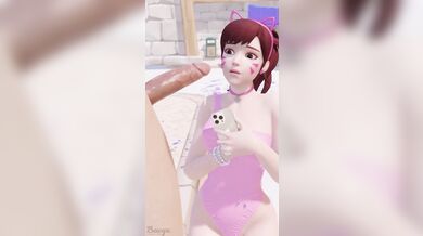 New Cumdumpster on Campus: Widowmaker's Anal Initiation of D.Va and Mercy