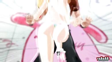 Blonde's Swollen Orbs Bursting with Cream