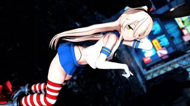 Innocent Little Shimakaze Gets Dirty in 'Excuse Me' Ver. 2, Now in MMD R18!