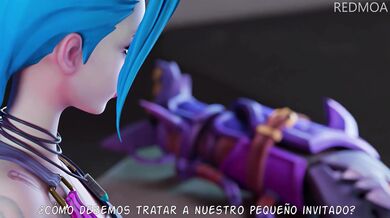 Jinx Gets Her Mouth Fucked Hard By Redmoa and Nekobot in Spanish