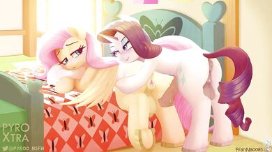 Rarity Fucks Fluttershy with Pregnant Results