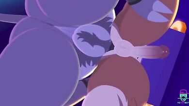 A bull's hard pounding fuck session with a tight wet cunt.