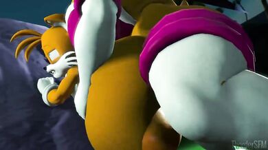 Tails Fucks Rouge in Missionary Position
