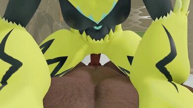 The Mighty Zeraora Unleashes Her Fury by Kehveli