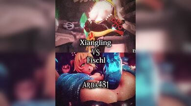 The Clash of the Titanic Titans: Xiangling vs Fischl in a Weapons of Incredible Slaying, Porn Music Video, Hardcore Masturbation Virtual Battle!