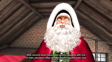 Naughty MILF Gets Banged by Elves While Santa Watches