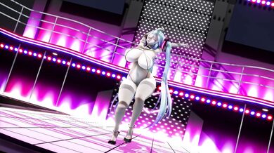 Big-Boobed Hatsune Miku Gets Fucked by the Bass Knight in a Sultry Ikuiku Dance