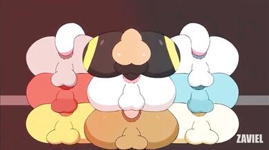 Zaviel, the Eeveelution, gets gangbanged by a mass of femboys in an erotic and steamy hentai porn video