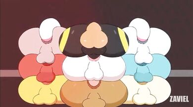 Zaviel, the Eeveelution, gets gangbanged by a mass of femboys in an erotic and steamy hentai porn video