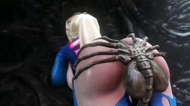 Space Bitch Gets Gangbanged by Alien Monsters in 'Samus Getting Teamed' (noname55)