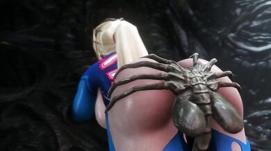 Space Bitch Gets Gangbanged by Alien Monsters in 'Samus Getting Teamed' (noname55)