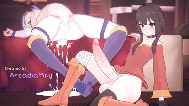 Aqua and Megumin's Screaming Orgasmic Fuck Fest (With Only Sound Effects)