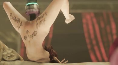 Mek and D.Va's Sexual Encounter: A Bodywriting Experience