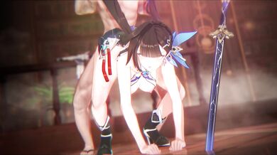 Fucking Li su shang from behind