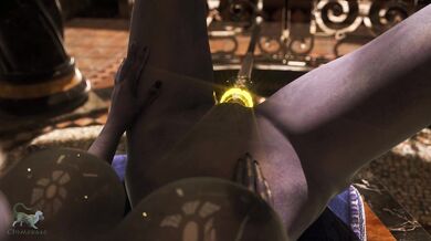 Magic Pussy Wand Rides Busty Dark Elf's Tight Hole